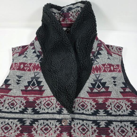 Duluth Trading Women's Sz 2XL Aztec Festivest Sherpa Collar Vest Quilt Lining - Picture 4 of 13